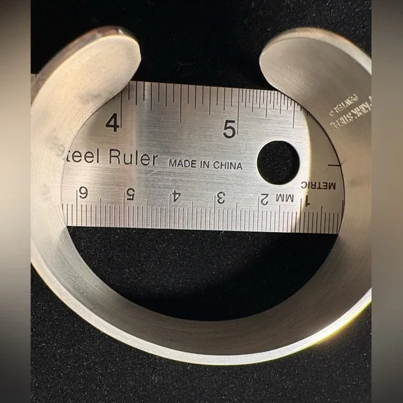 Kirk Stieff Pewter Engraved Design Cuff Bracelet - Picture 6 of 8